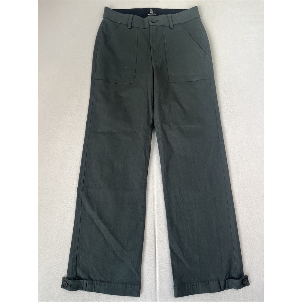 Flylow Portola Pant Womens 2 Eucalyptus Gray Cotton Stretch Straight Leg Casual